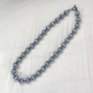 Handmade Gray Beaded Statement Necklace